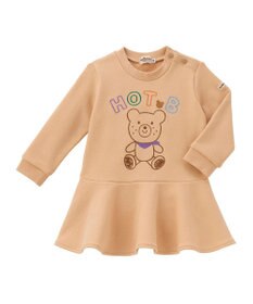 MIKI HOUSE HOT BISCUITS 【80-110cm】【NEW Color Series】裏毛パイル素材 フレアワンピース