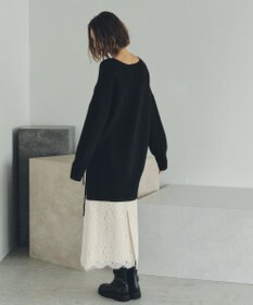 YECCA VECCA Vネックドロストデザインニット