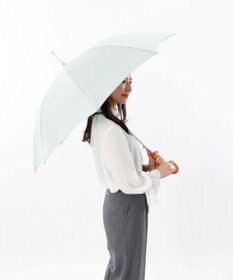 AURORA 【 NINA RICCI（ニナ リッチ）】リボン柄無地ジャガード雨傘（長傘）