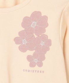 組曲 KIDS 【150-160㎝】サラリとフラワーモチーフ Tシャツ