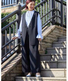 UNFILO 【11サイズ展開】 BEAUTY MOVE タックワイドパンツ