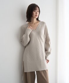 YECCA VECCA Vネックドロストデザインニット