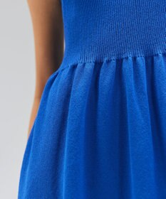 BEIGE， 【洗える】MILANO / リネン混シアーニットAラインワンピース