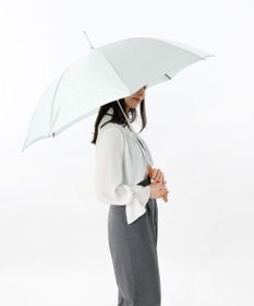 AURORA 【 NINA RICCI（ニナ リッチ）】リボン柄無地ジャガード雨傘（長傘）