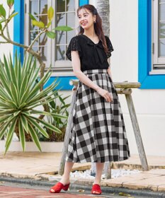 Tiaclasse 【洗える】幅広く活躍が期待できるボウタイレースブラウス