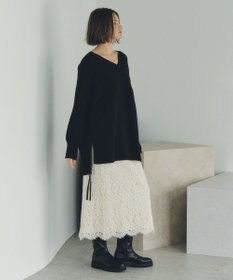 YECCA VECCA Vネックドロストデザインニット