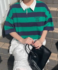 WEGO ワンポイント刺繍ラガーシャツ