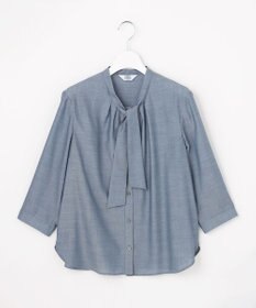 J.PRESS LADIES L 【シーンレスに活躍】ウォッシャブルキュプラツイル ボウタイ ブラウス