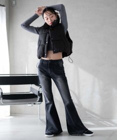 WEGO ローライズスーパーフレアデニムパンツ