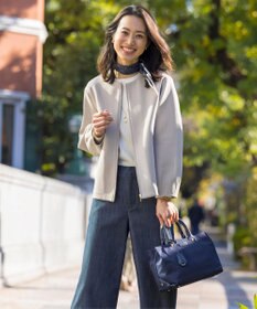 J.PRESS LADIES 【洗える】RAYON STRETCH PLAIN クルーネック ニット