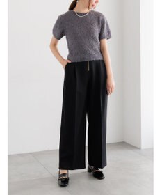 Te chichi テープヤーン前後2WAY5分袖カーディガン