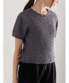 Te chichi テープヤーン前後2WAY5分袖カーディガン