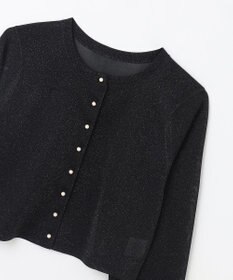 GRACE CONTINENTAL ラメシアーショートニットカーディガン