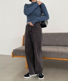 WEGO リブハイネックショートニット