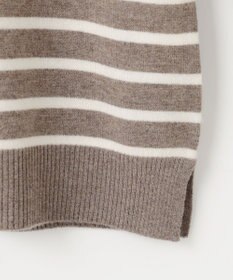 J.PRESS LADIES S 【洗える】SOFT TOUCH WOOL 立ち襟 ボーダー ニット