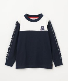 J.PRESS KIDS 【110-130cm】切替×袖プリント 長袖Tシャツ