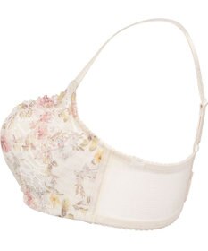 WACOAL 【リボンブラ 脇すっきり】 ブラジャー 脇高設計 着やせシルエット 谷間をメイクしてキープ Gカップまで対応 大きいサイズ レディース BRB433 /ワコール