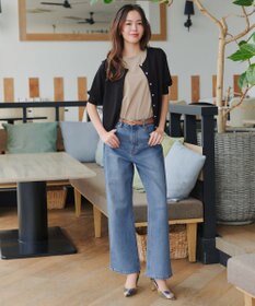 Tiaclasse  【洗える】ハーフスリーブサマーニットカーディガン