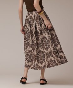 GRACE CONTINENTAL ダマスクジャガードタックスカート