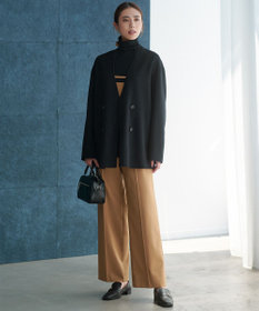 ICB WoolRever ノーカラーショートコート