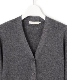 ICB L 【洗える】 エクストラファインメリノリブ Vネックカーディガン