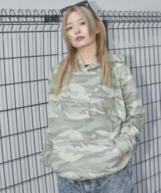 WEGO 【ユニセックス着用ITEM】パターンメタルワンポイントプルパーカー