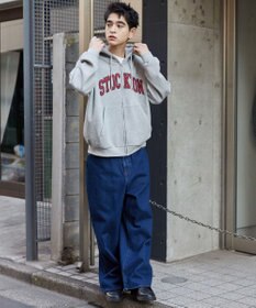 WEGO 【ユニセックス着用ITEM】ワッペンロゴZIPパーカー