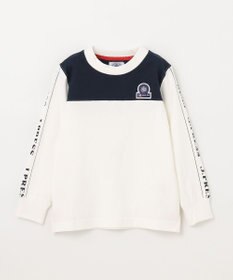 J.PRESS KIDS 【110-130cm】切替×袖プリント 長袖Tシャツ