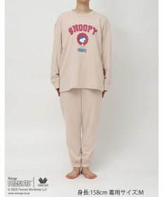 WACOAL ワコール_リラックス＆スリープ パジャマ 綿100%(本体) ガーゼ裏毛素材 長袖 長ズボン PEANUTS スヌーピー レディース FDX559 /ワコール