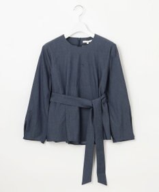 自由区 【セットアップ対応・洗える】ドレープツイルプルオーバー ブラウス