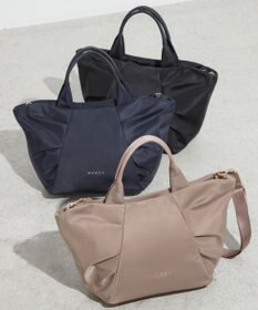 TOCCA 【宮本茉由さん・八木アリサさん着用】RIBBON KNOT NYLONBAG ナイロントートバッグ ベージュ系