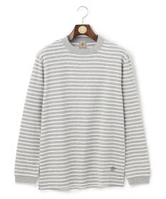 J.PRESS MEN ワッフルボーダー ロングTシャツ