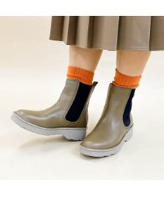 ing <ing>【WEB限定】【3E】【サスティナブルシリーズ】厚底サイドゴアショートブーツ