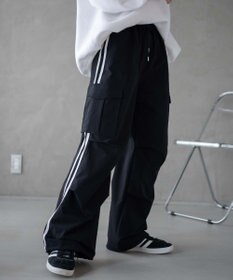 WEGO 【ウエストゴム】イージーパラシュートカーゴパンツ