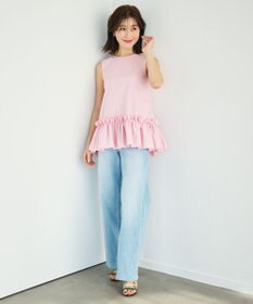 #Newans タックフリルヘムシャツ