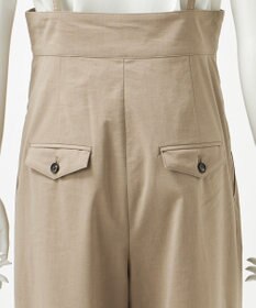 23区 L 【GOLD LABEL】クリスピーリネンストレッチ サスペンダーパンツ