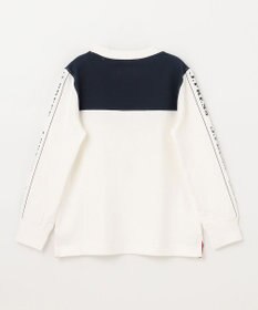 J.PRESS KIDS 【110-130cm】切替×袖プリント 長袖Tシャツ