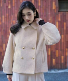 ANY SIS L 【2WAY】ブークレーシャギーラメ アウター