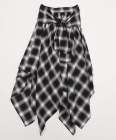 WEGO ネルシャツライクイレヘムロングスカート