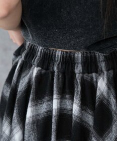 WEGO ネルシャツライクイレヘムロングスカート