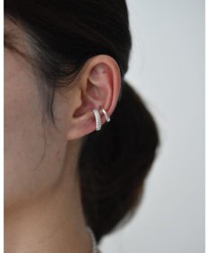 yoaa シルバー925 コーラル イヤーカフ