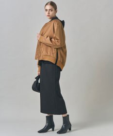 ICB 【洗える】 マットサテン MA-1ブルゾン