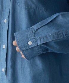 WEGO 【ANGIE VINTAGE】シアーデニムレギュラーカラーシャツ