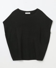 ANY 【洗濯機可/アンチピリング/UVカット】アクリルガーターフレンチスリーブニット