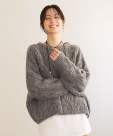 Green Parks ふわふわケーブルニットプルオーバー