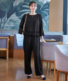 Tiaclasse L 【ブラウス×パンツ2点ット】フリルデザインセットアップ