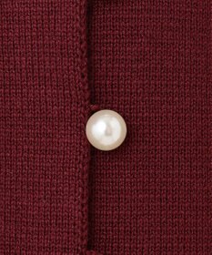 ANY L 【前後着用可能/洗濯機可】２WAYパールニットカーディガン