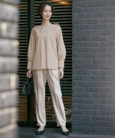 自由区 【洗える】チンツサテンタンブラー ジョガーパンツ