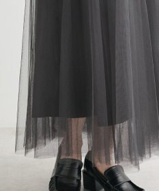 Green Parks ・ｆｕｒｒｙ　ｒａｔｅ　チュールワークポケットスカート