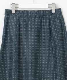 J.PRESS LADIES L 【洗える】ブロックドットプリント フレアー スカート